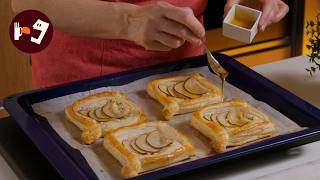 Hojaldres de PERA y QUESO: fáciles y rápidos de preparar (y de comer)